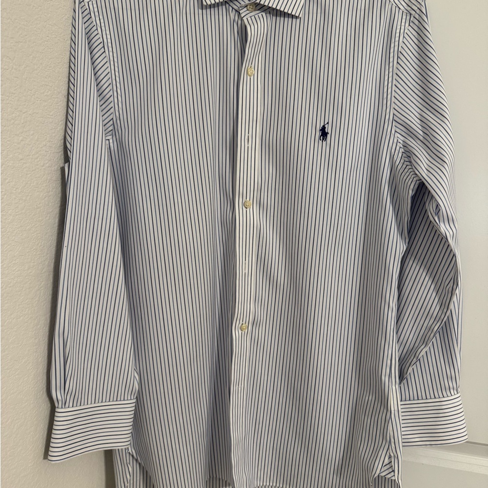Polo by Ralph Lauren Men's Blue Striped Shirt